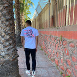 Anti Social Club T Shirt Peach Blossom Floral Letter Men's and Women's T-shirt Summer Short Sleeve