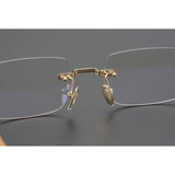 CHH Chrome Hearts Glasses Frameless Business Niche Square Glasses Frame Punching