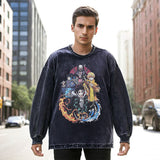 Mens Vintage Long Sleeve Shirt Long Sleeve T-Shirt Men's and Women's Casual