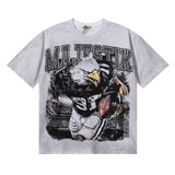 MAJESTIK T Shirts Eagle Football Graphic Crop Tee Hot Diamond