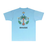 Rhude T Shirts Printed Trendy Pure Cotton