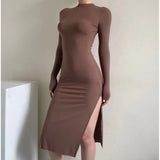 Women Dresses Stretch Slim-Fit Sexy Dress