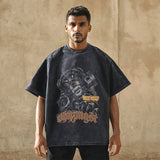 Men's Vintage T Shirt Men's and Women's Hip Hop Short Sleeve tee