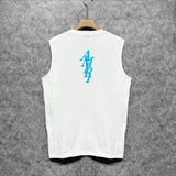 Amiri tank top with vertical overlapping letterprinting