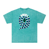 Amiri Washed Distressed T Shirt Printed Trendy Pure Cotton