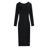 Women Dresses Stretch Slim Long Sleeve Dress