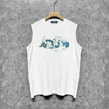 Amiri tank top overlapping letter dragon print