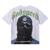 Godspeed T Shirts Masked Man Printed Cotton Crew Neck Short Sleeve Men and Women