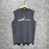 Amiri tank top smoke letter horizontal strip printing