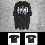 Amiri washed t-shirt chain letter short sleeves