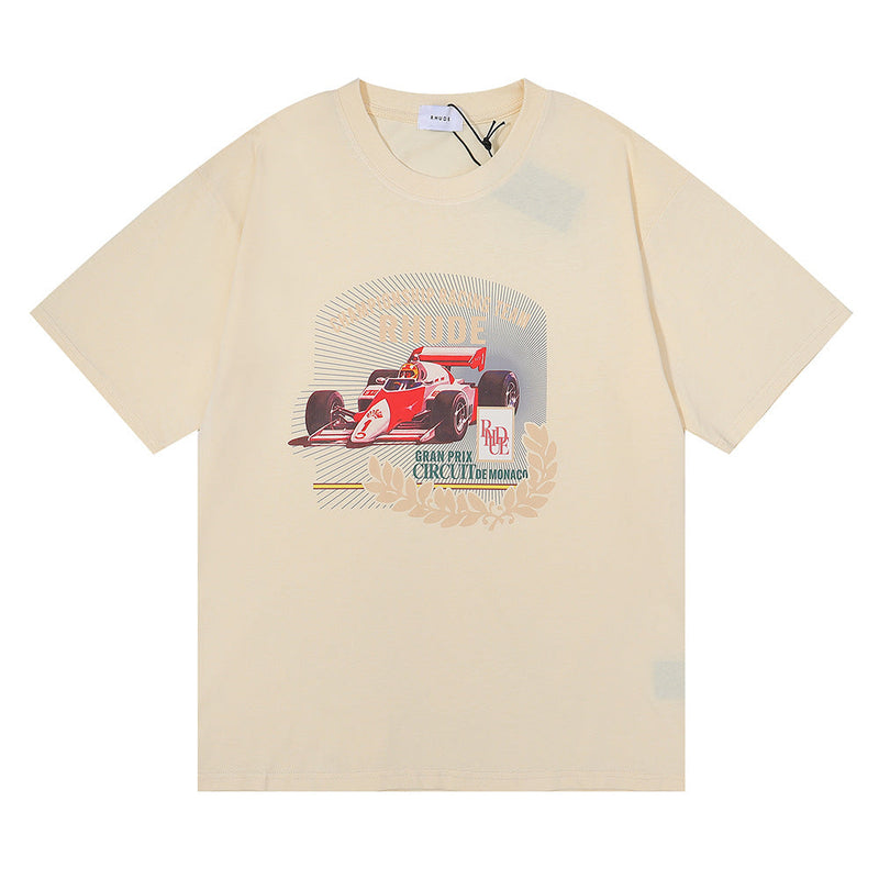 Rhude T Shirt Rhude F1 Racing Gran Prix Circuit De Monaco HD Printing