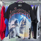 Godspeed T Shirts Spacesuit Pyramid Printing Cotton Casual Crew Neck Short Sleeve Men and Women