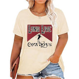 Plus Size Cowboy Shirt Cowgirls Tshirt Retro Rodeo Western