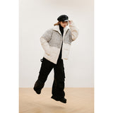 Unisex Coat Stitching Warm Cotton Coat Stand Collar