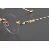 CHH Chrome Hearts Glasses Frameless Pure Titanium Glasses Frame Personalized Business