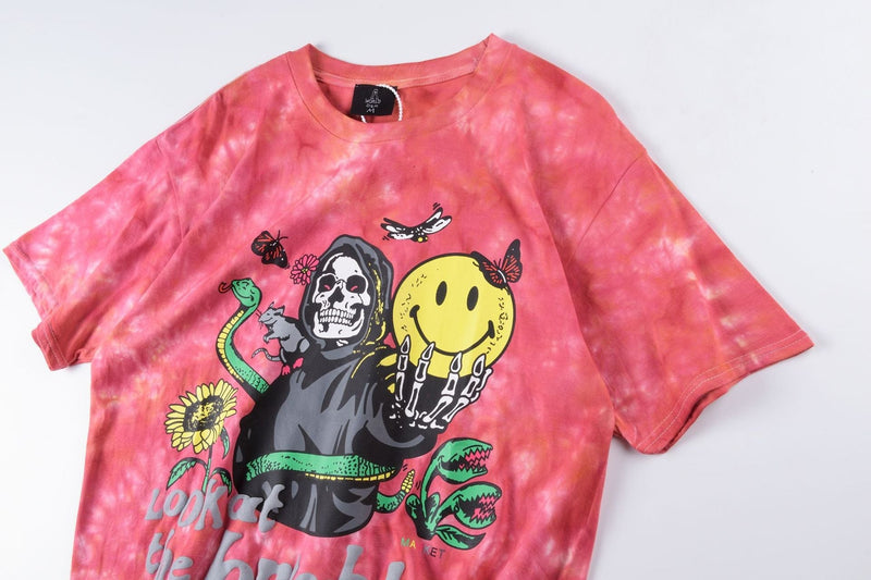 Cpfm T Shirt Skull Tie-Dye Color Matching Men's T-shirt