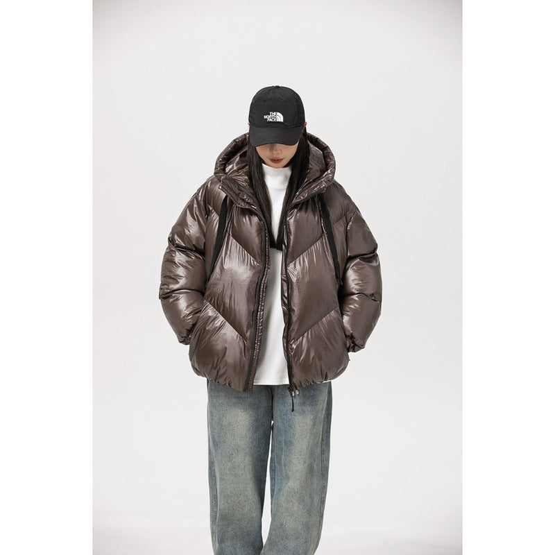 Unisex Coat Loose Hooded Cotton-Padded Coat Winter