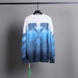 Off Ow Whtie Ombre Mohair Loose Sweater