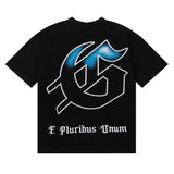 Godspeed T Shirts Falling Skull Print Cotton Casual Short Sleeve Men and Women