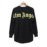 Palm Angels T Shirts Large Letter Printed Long Sleeve T-shirt Men and Women Loose