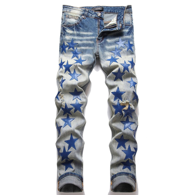 Amiri Jeans Stars Ripped Jeans