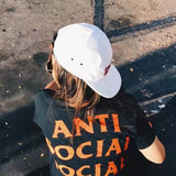 Anti Social Club T Shirt Short Sleeve Men and Women Couple T-shirt