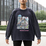 Mens Vintage Long Sleeve Shirt Casual Long Sleeve T-Shirt Men