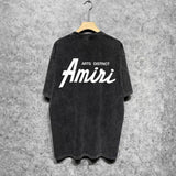 Amiri washed t-shirt pure letter short sleeves