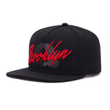 Trendy flat brimmed hat brooklyn men's and women's adjustable hat