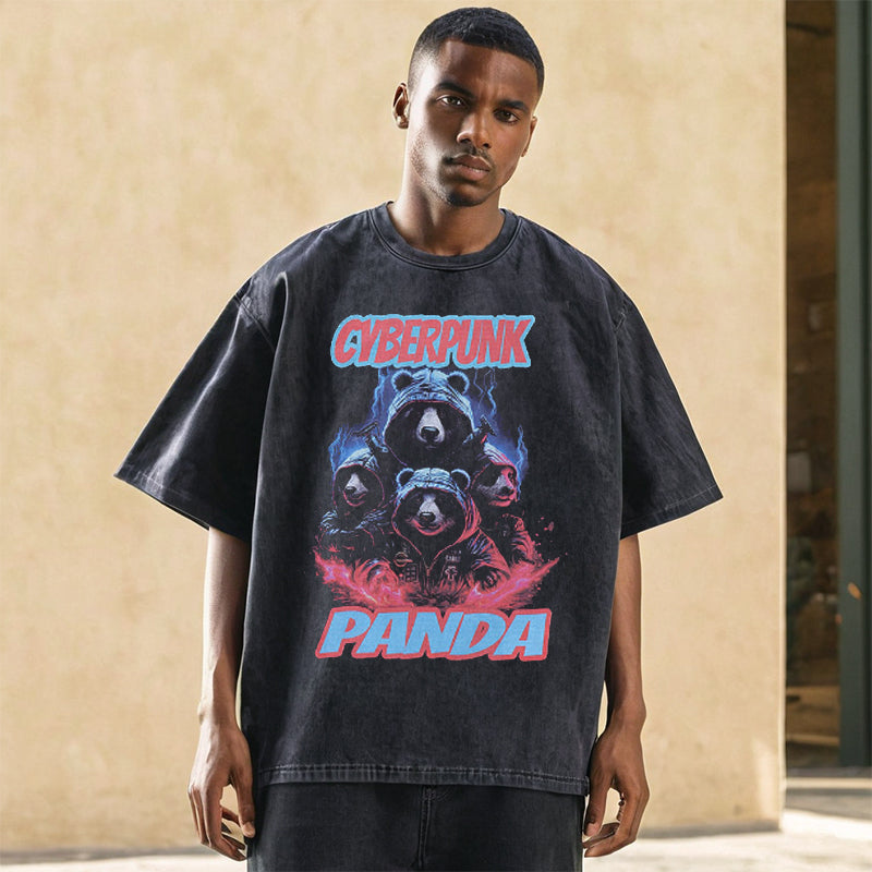 Mens Vintage T-Shirt Retro Printed T-Shirt Men