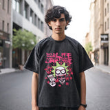 Mens Vintage T-Shirt Cartoon Print Short Sleeve T-Shirt