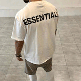 Fog Fear of God Essentials T Shirt Double Line Short Sleeve Reflective Letter Loose Couple T-shirt