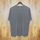 Amiri washed t-shirt all gray letterprinting short sleeves