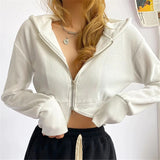 Women Hoodie Sexy Sports Jacket Running Fitness