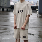 Fear of God Essentials 1977 Shorts Flocked Printed Trendy Shorts