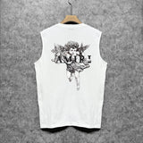 Amiri tank top angel sketch printing