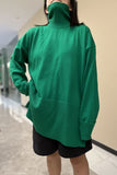 Women Work Business Casual Sweaters Sweater Split Turtleneck Sweater