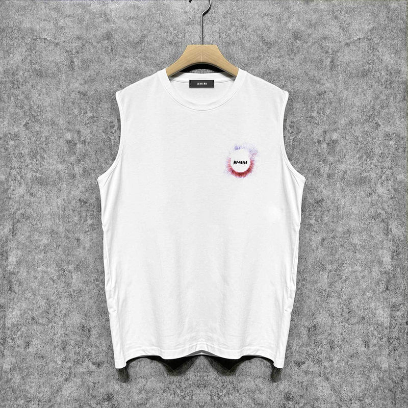 Amiri tank top splash color ring printing