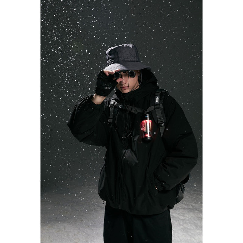 Unisex Coat Loose Winter Shell Jacket Hooded