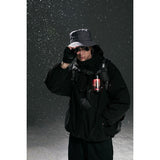 Unisex Coat Loose Winter Shell Jacket Hooded