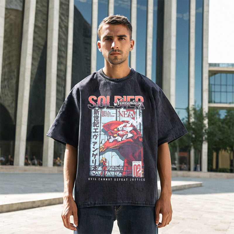 Mens Vintage T Shirt Short Sleeve T-Shirt Men