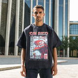 Mens Vintage T Shirt Short Sleeve T-Shirt Men