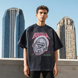 Mens Vintage T Shirt Short Sleeve T-Shirt Men's Loose