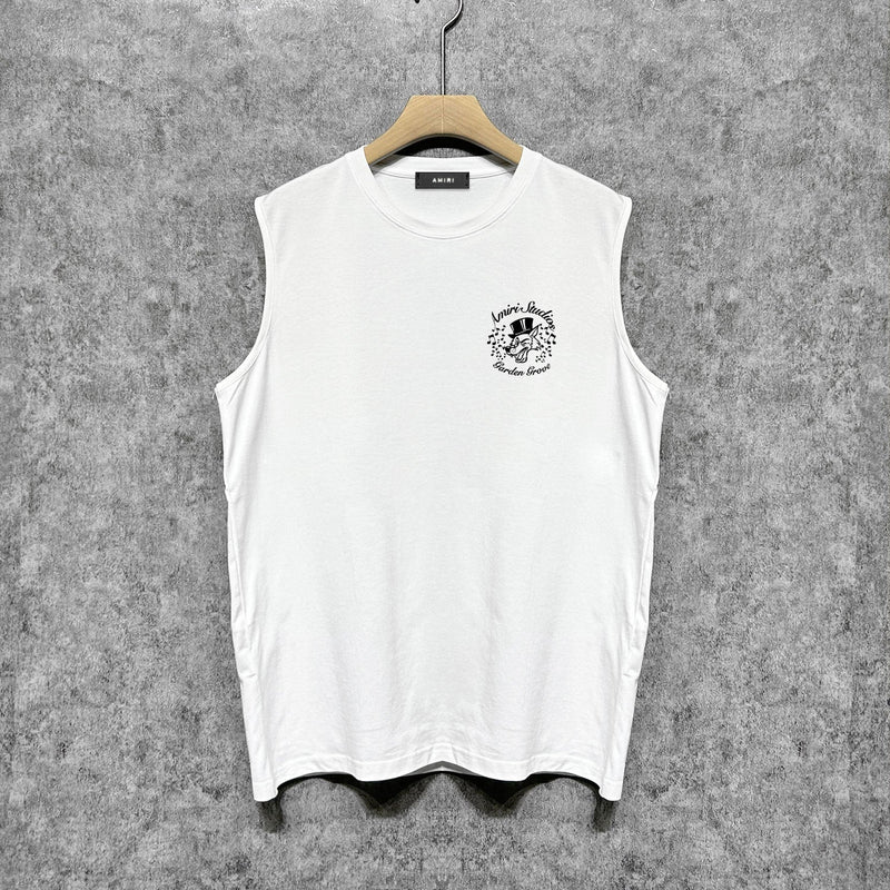 Amiri tank top hat big gray wolf printing