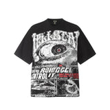 Hellstar T Shirt Vintage Abyss Eye vin Loose Short Sleeve Casual T-Shirt