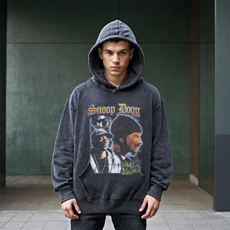 Mens Vintage Hoodie Printed Sweater Men's Loose