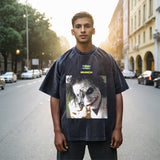Mens Vintage T Shirt TEminem Print Short Sleeve