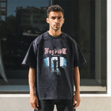 Mens Vintage T Shirt Wash Vintage Direct Injection Printing