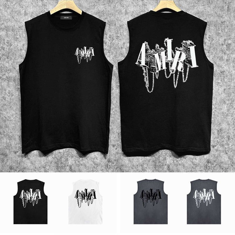 Amiri tank top chain letter printing