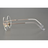 CHH Chrome Hearts Glasses Japanese high-luxury handmade rimless glasses frame pure titanium ultra-light round